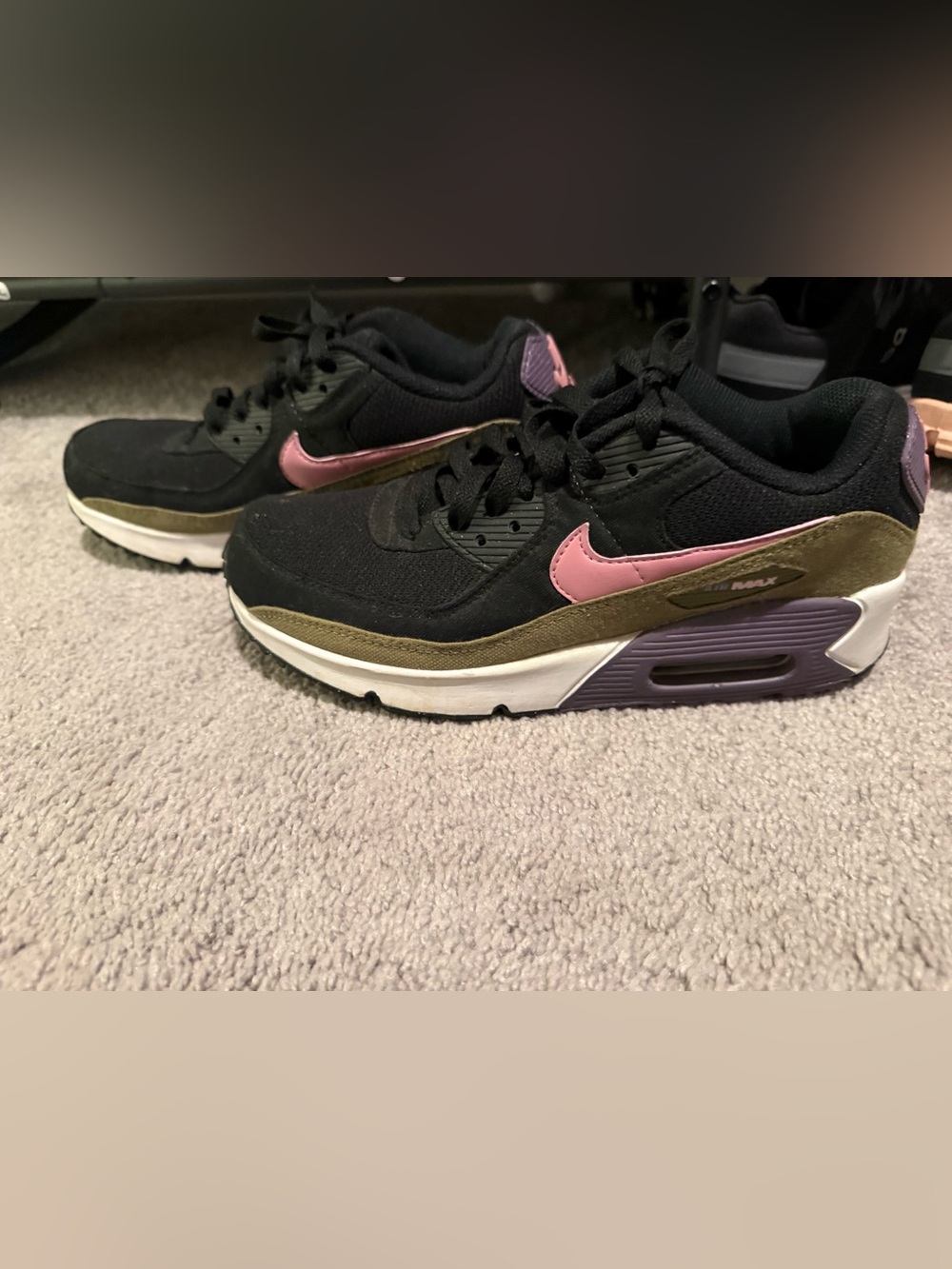 Nike Women’s Black, Pink & Olive Air Max-Style